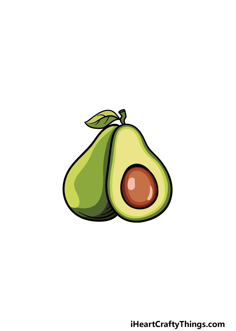 Avocado Drawing How To Draw An Avocado Step By Step
