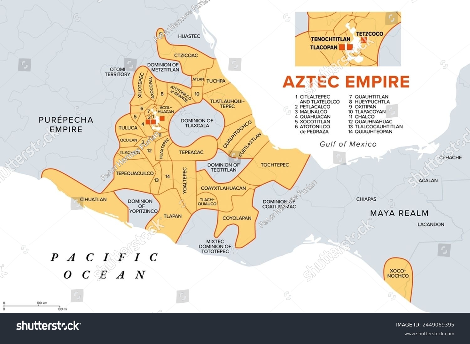 Aztec Empire Map Over 17 Royalty Free Licensable Stock 