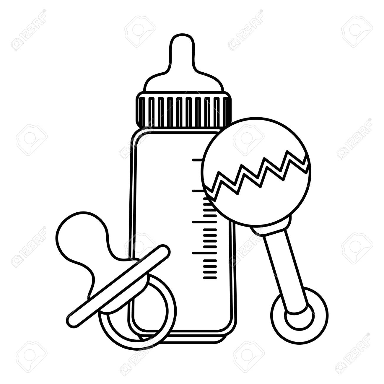 baby bottle drawing