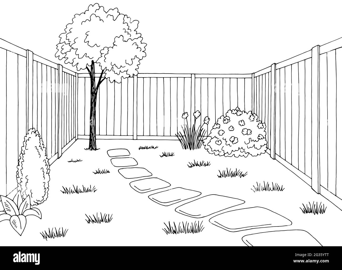 garden drawing
