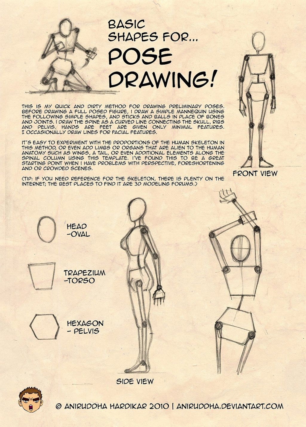 Basic Shapes For Pose Drawing By Aniruddha On DeviantArt