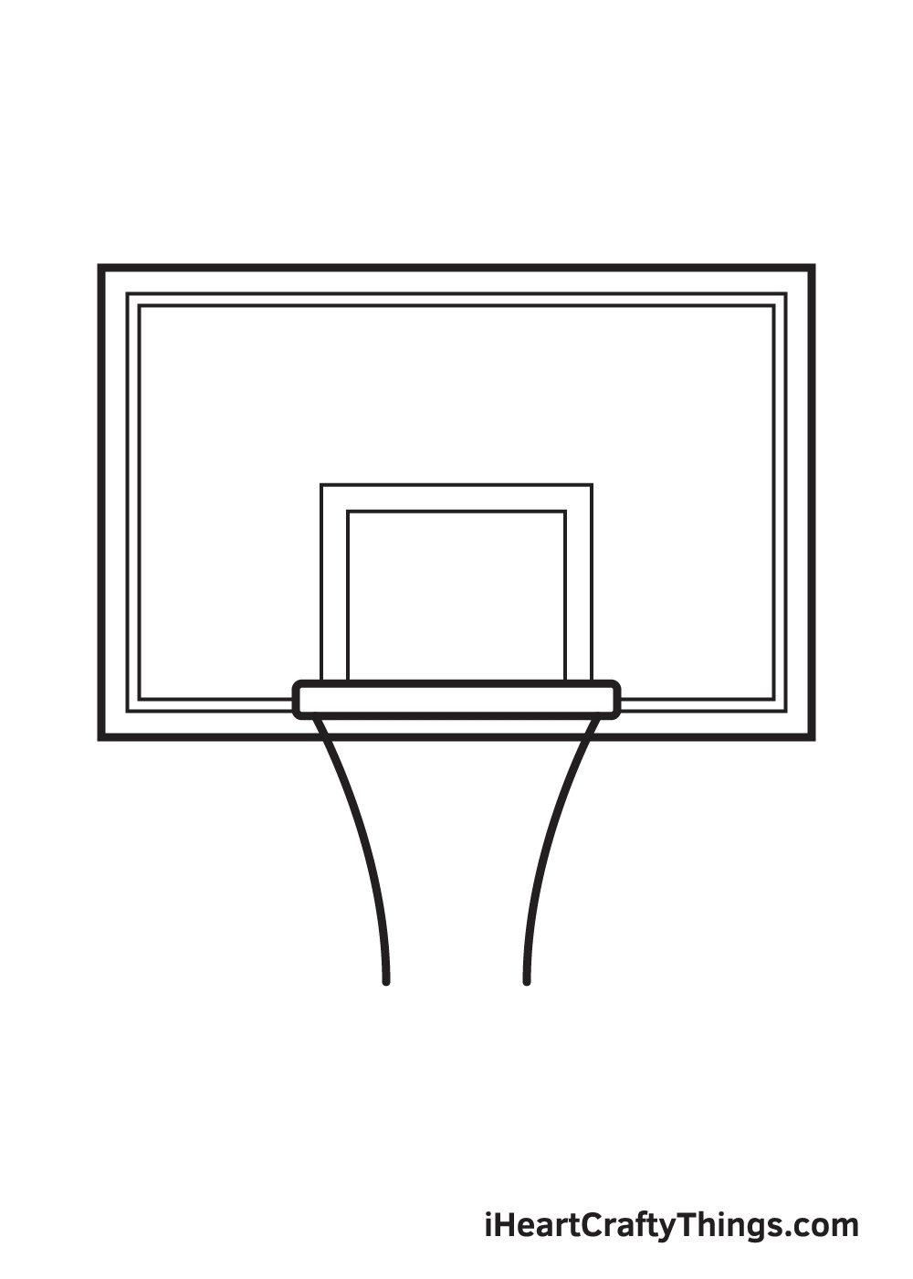 Basketball Hoop Drawing How To Draw A Basketball Hoop Step By Step