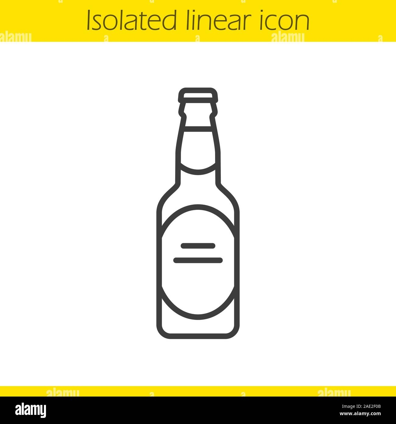Beer Bottle Linear Icon Thin Line Illustration Contour Symbol Vector Isolated Outline Drawing Stock Vector Image U0026 Art Alamy