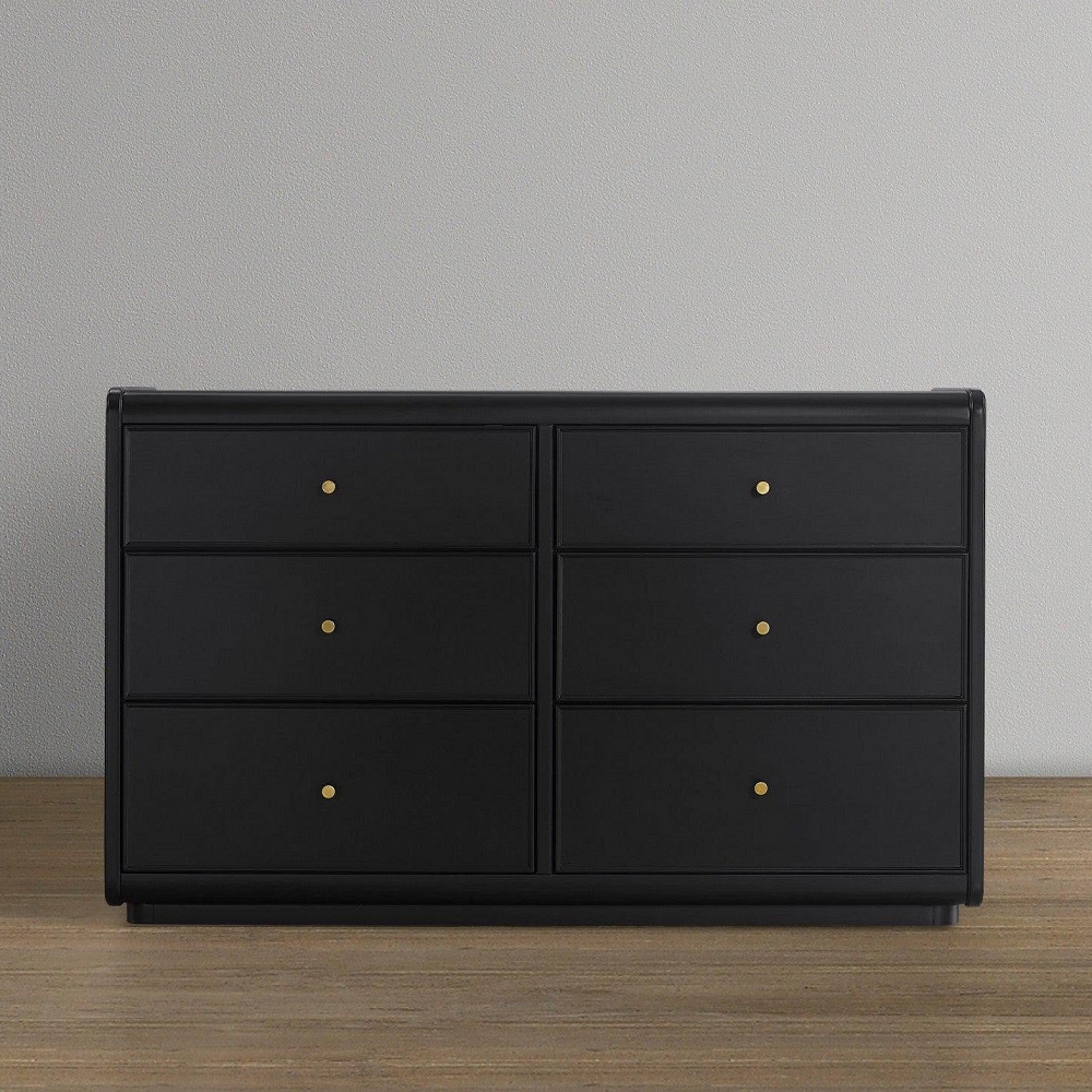 black 6 drawer dresser