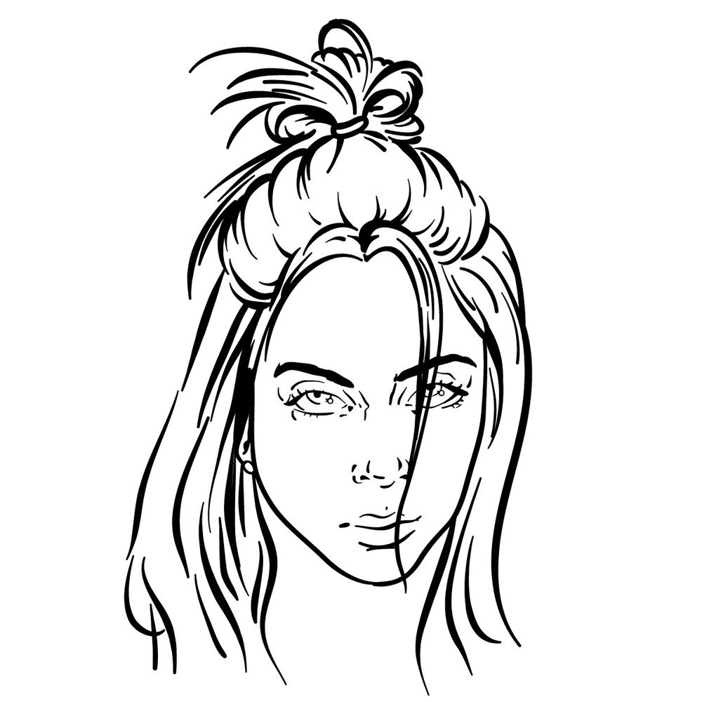 Billie Eilish Drawings Sketchok Easy Drawing Guides