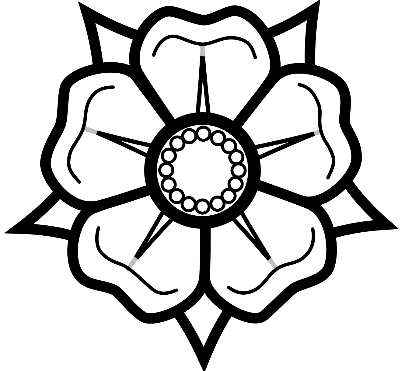 Black And White Flower Drawing PNG Transparent Background Free Download 41801 FreeIconsPNG