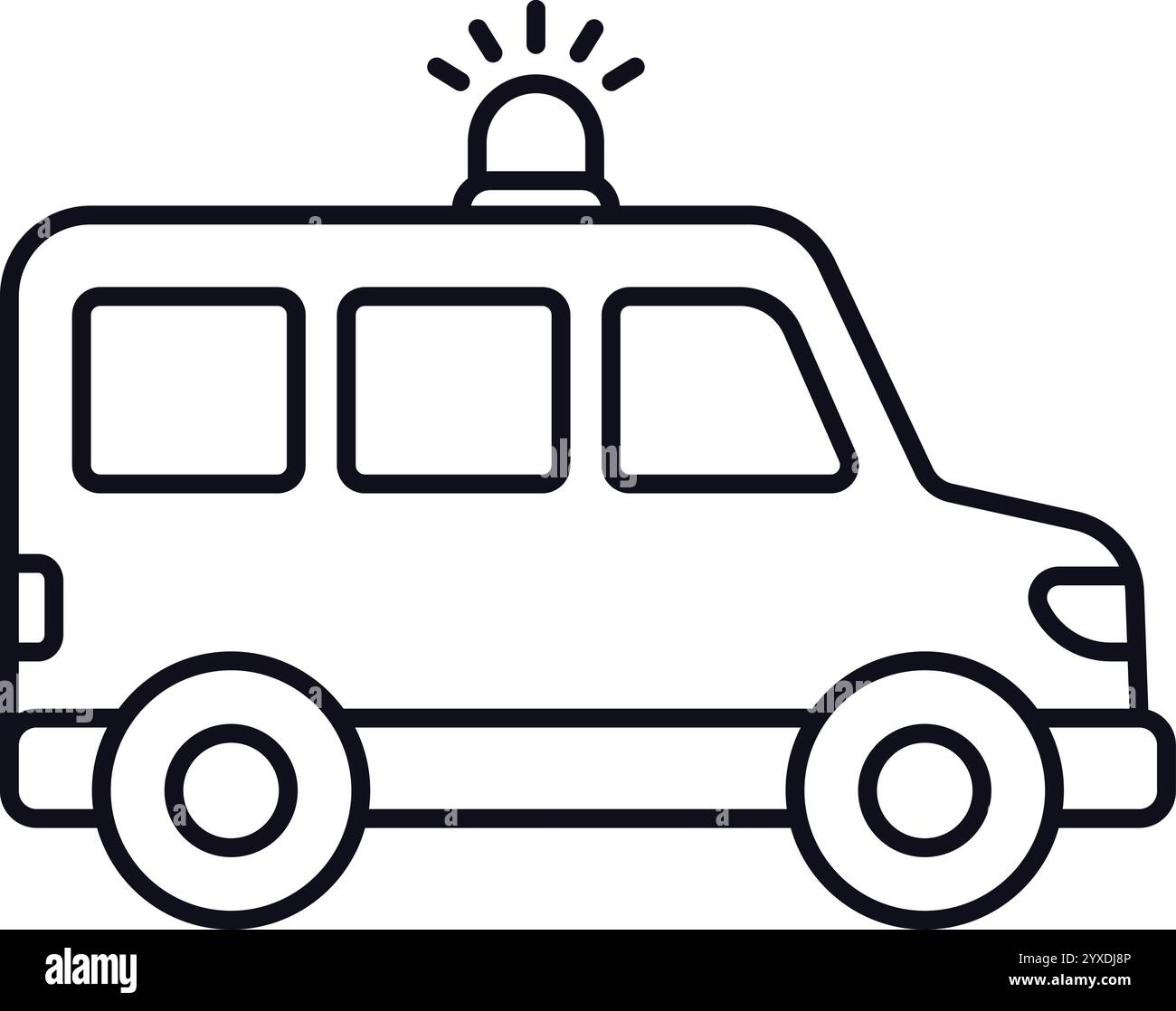 Black White Drawing Emergency Ambulance Cut Out Stock Images U0026 Pictures Alamy