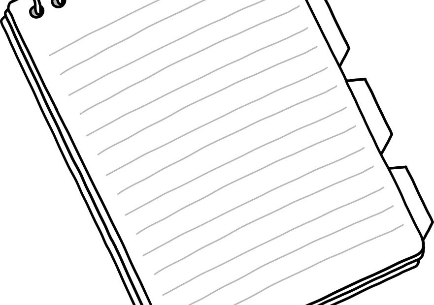 Blank Notebook Drawing Royalty Free Vector Image