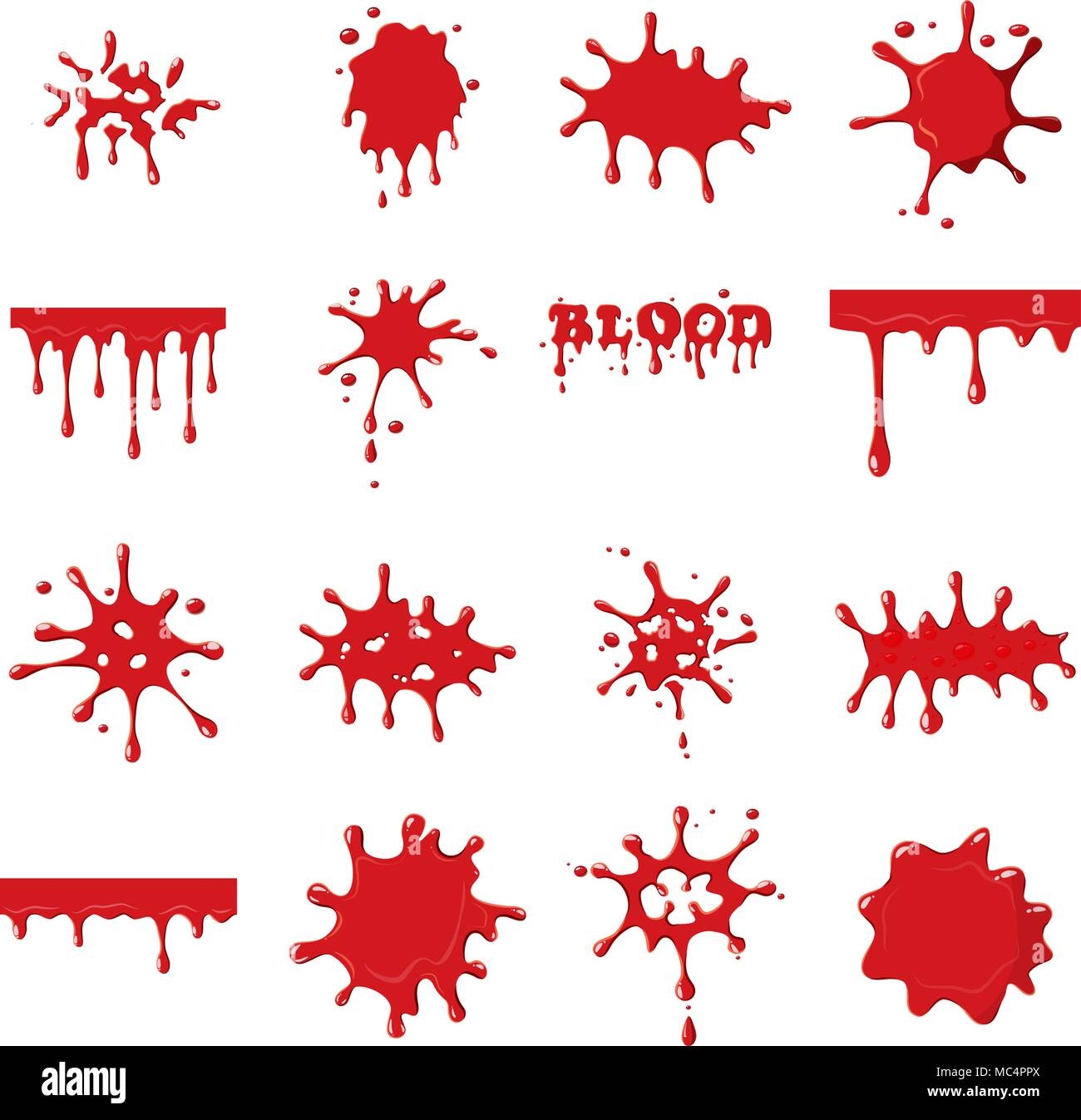 Blood Set Collection Stock Vector Image U0026 Art Alamy