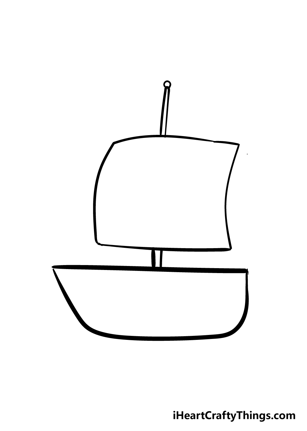 easy drawing of a boat