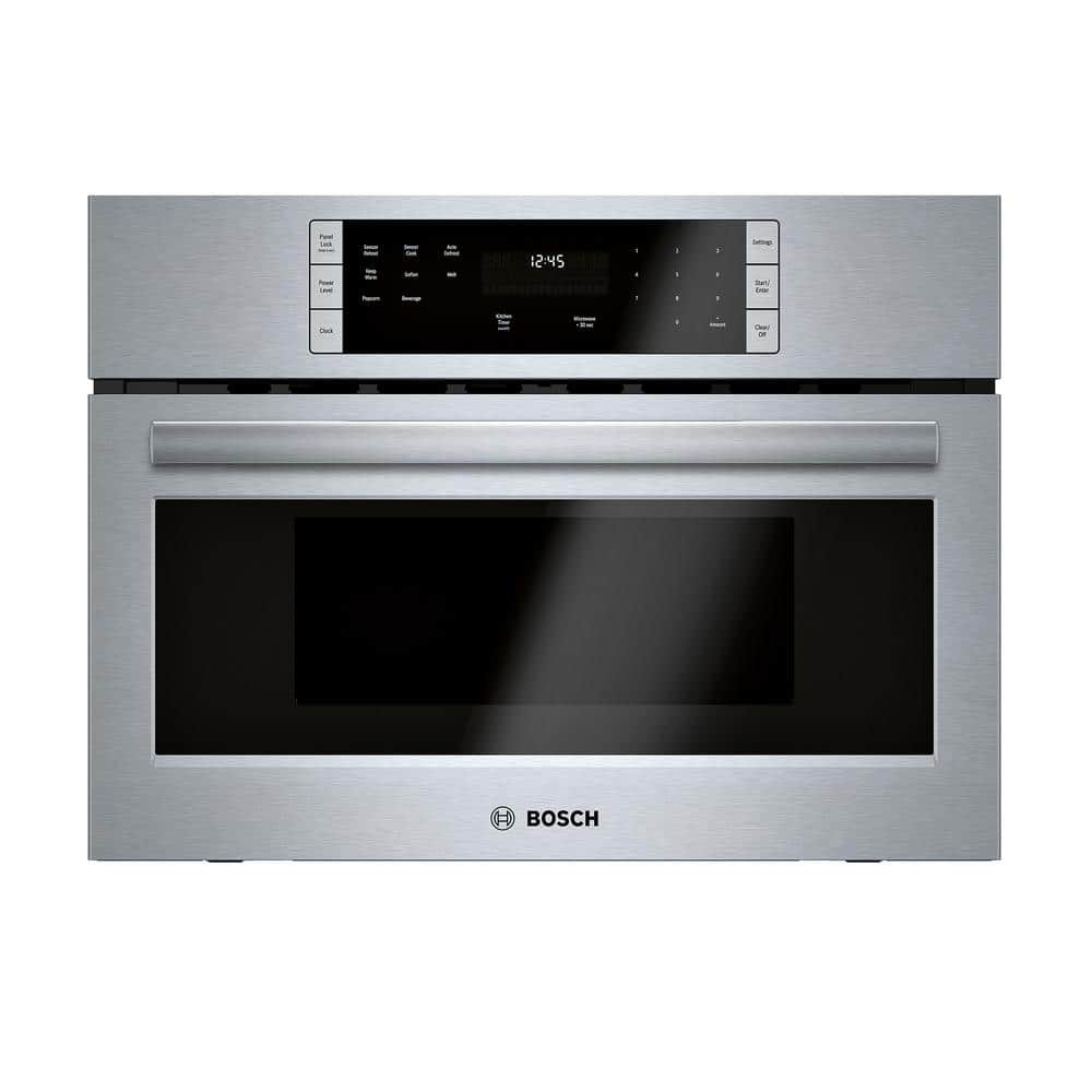 Bosch 500 Series 27 In 1 6 Cu Ft Built In Microwave In Stainless Steel With Drop Down Door And Sensor Cooking HMB57152UC The Home Depot