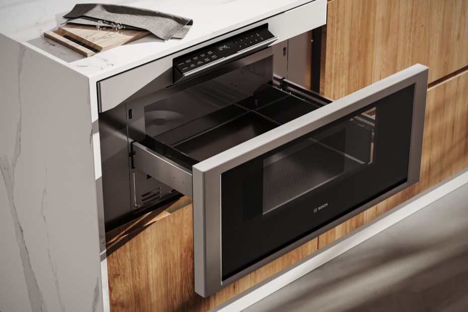 Bosch 800 Series 1 2 Cu Ft Built In Drawer Smart Microwave With Sensor Cooking Stainless Steel HMD8054UC Best Buy