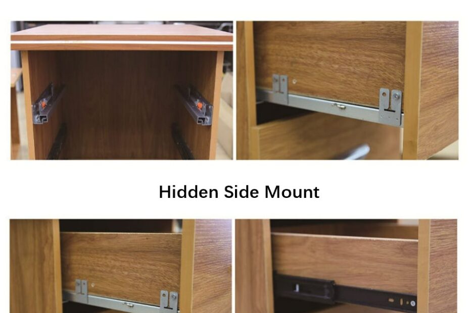 Bottom Side Mount Soft Close Drawer Slides VB1016 1 Pair Vadania Home Upgrader