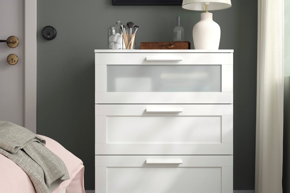 BRIMNES Chest Of 3 Drawers White frosted Glass 78x95 Cm IKEA Indonesia
