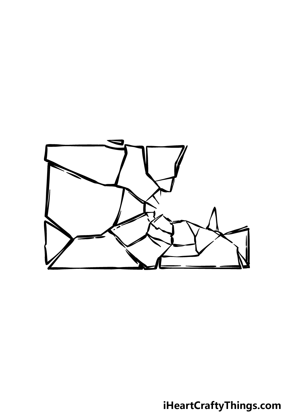 easy drawing of cracked window