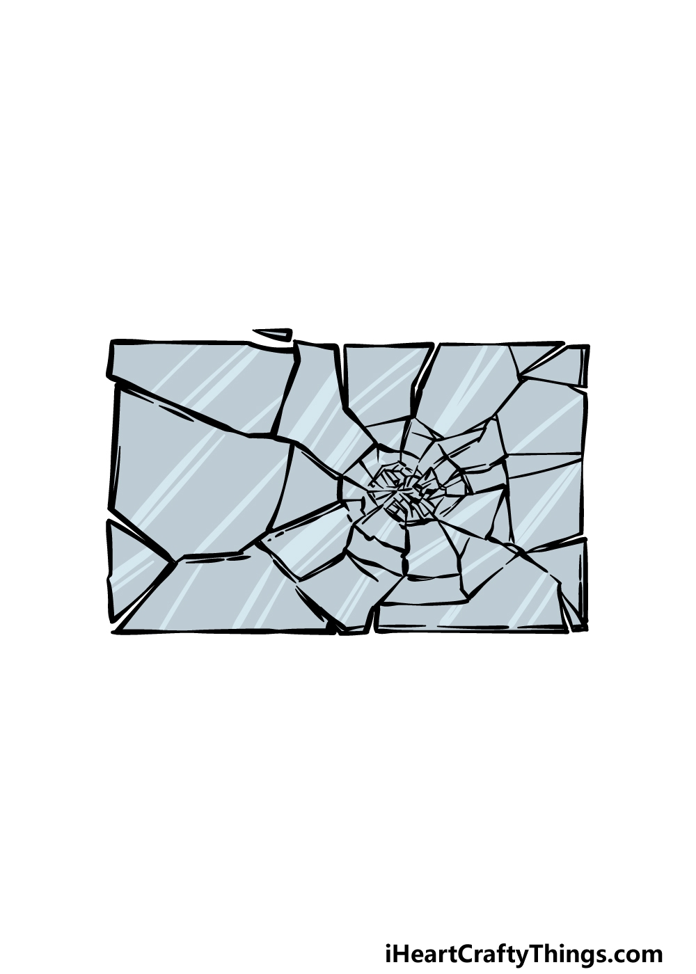 Broken Glass Drawing How To Draw Broken Glass Step By Step