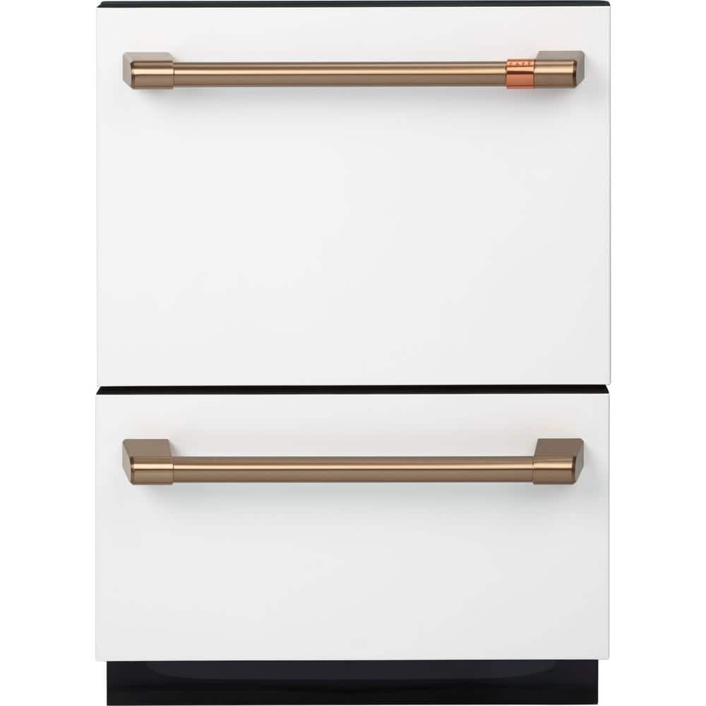 Cafe 24 In Matte White Double Drawer Dishwasher CDD420P4TW2 The 