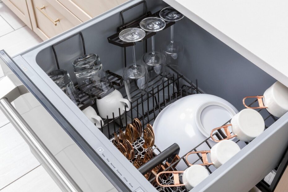 CAFE Cafu0026eacute u0026trade Dishwasher Double Drawer CDD420P2TS1