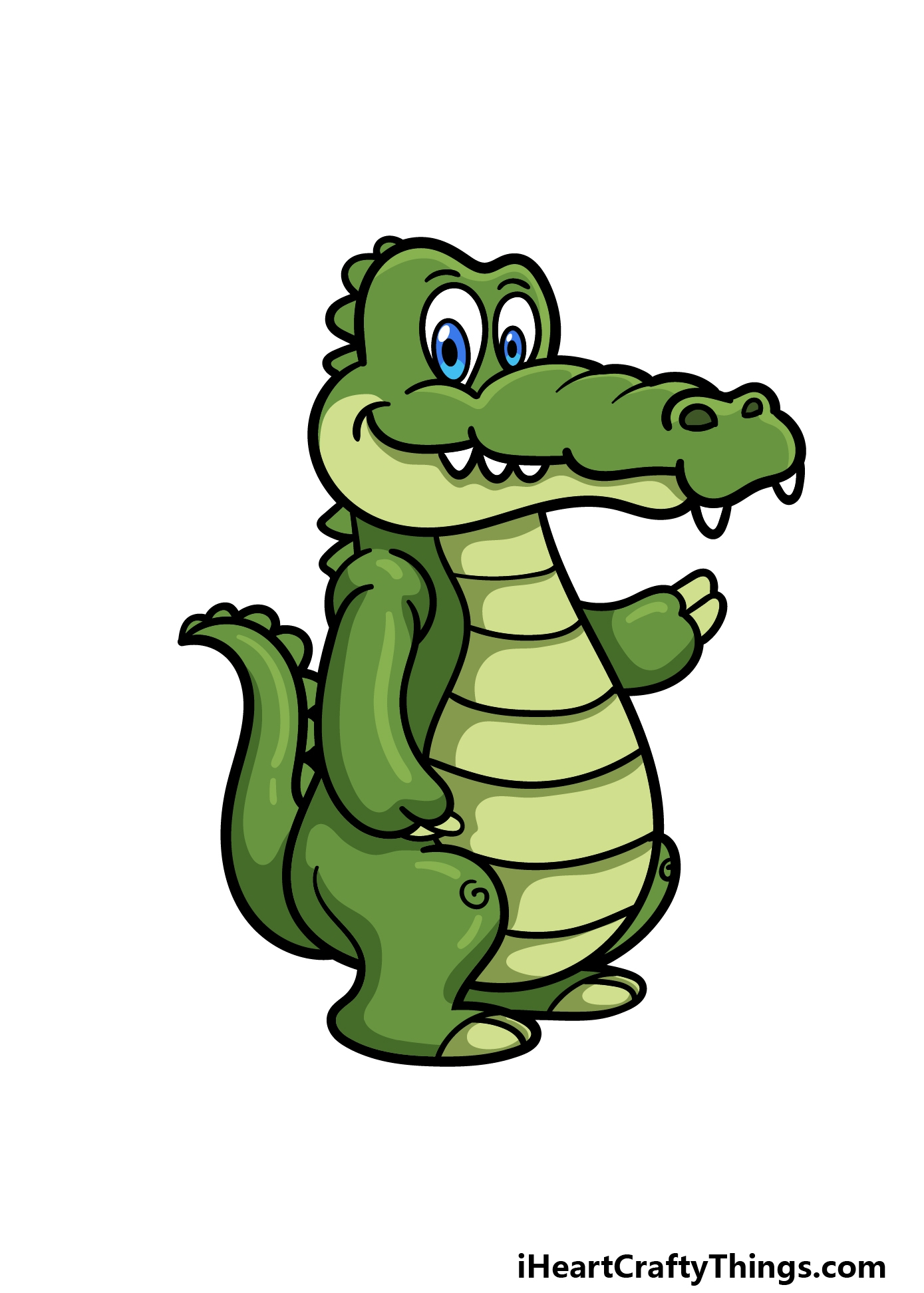 Cartoon Alligator Drawing How To Draw A Cartoon Alligator Step 