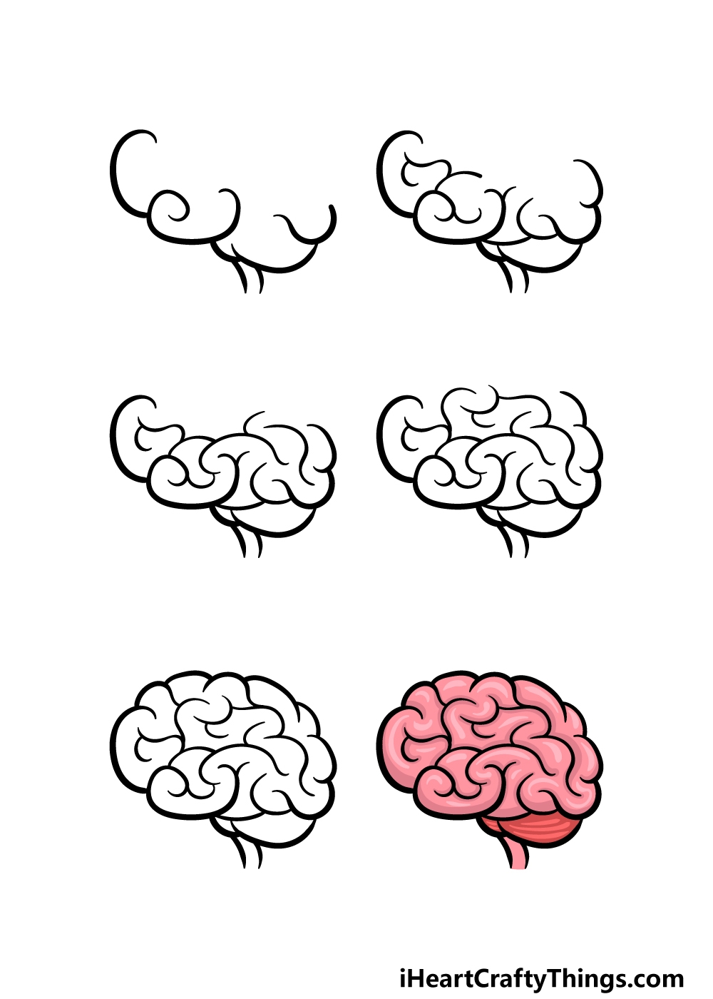 Cartoon Brain Drawing How To Draw A Cartoon Brain Step By Step
