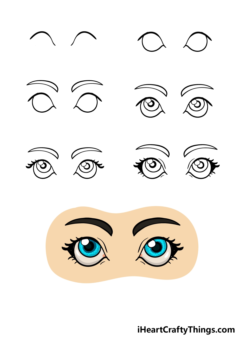 draw a cartoon eye