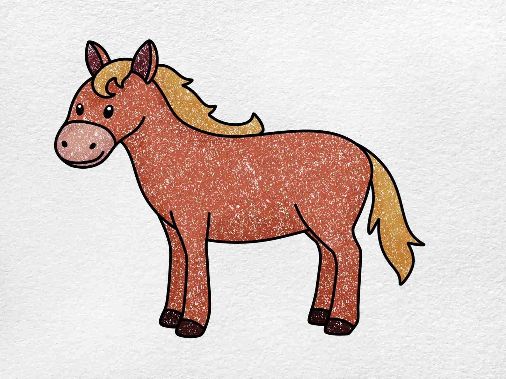 Cartoon Horse Drawing HelloArtsy