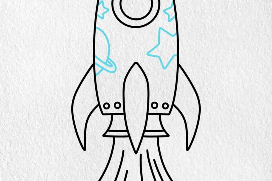 Cartoon Rocket Drawing HelloArtsy