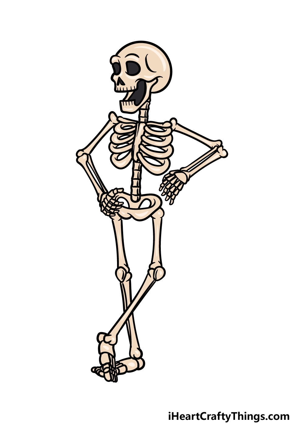 skeleton drawing easy
