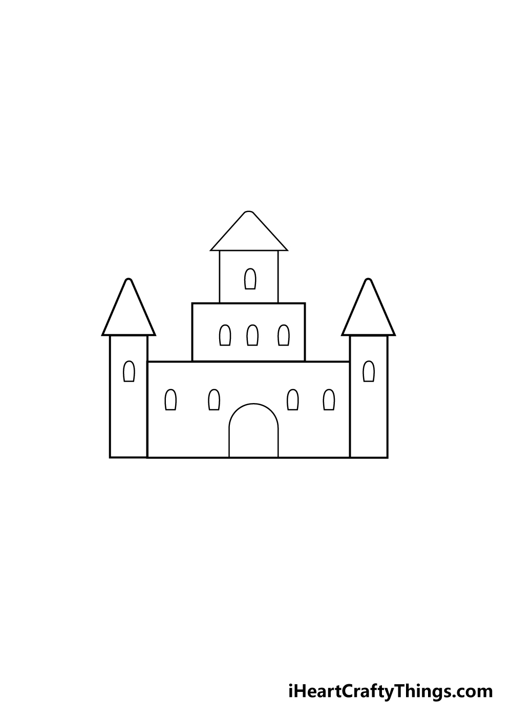Castle Drawing How To Draw A Castle Step By Step For Kids