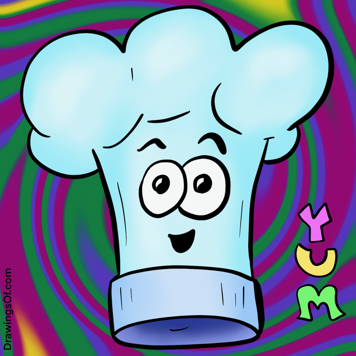 Chef Hat Drawing Easy Cartoon Steps Drawings Of 