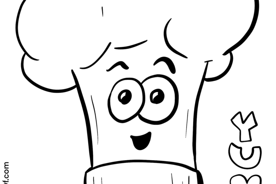 Chef Hat Drawing Easy Cartoon Steps Drawings Of