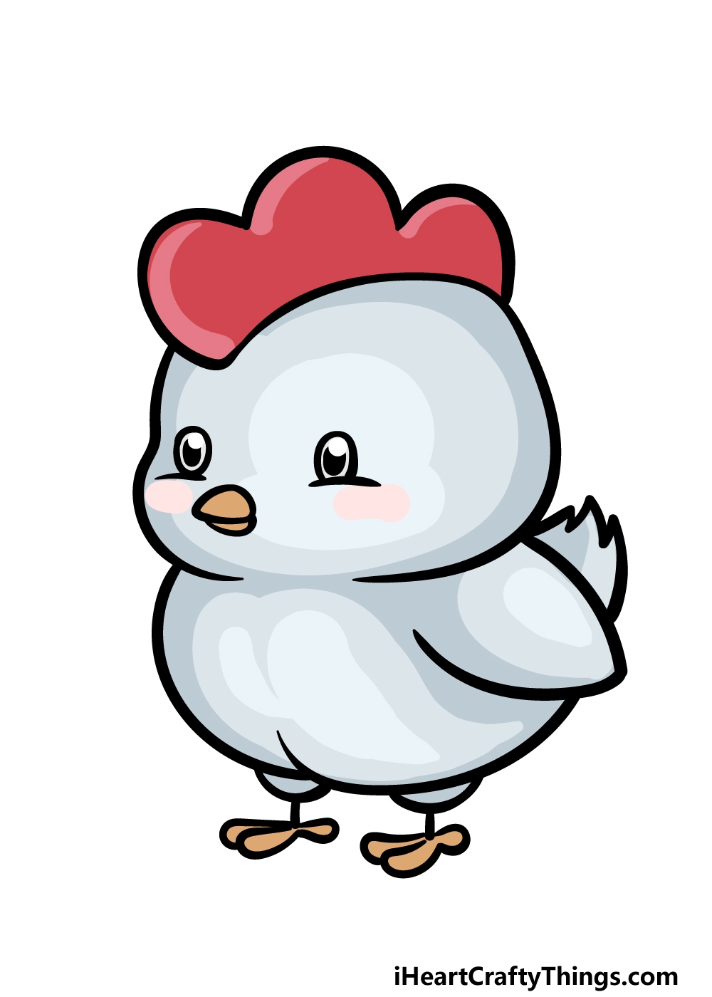 chicken drawing easy