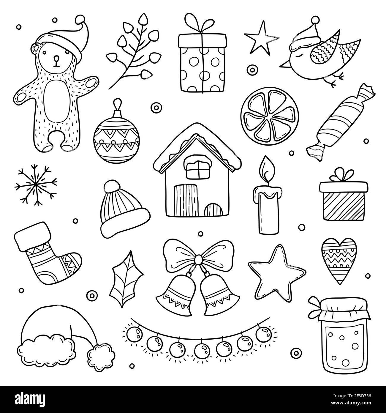 Christmas Drawing Black And White Stock Photos U0026 Images Alamy