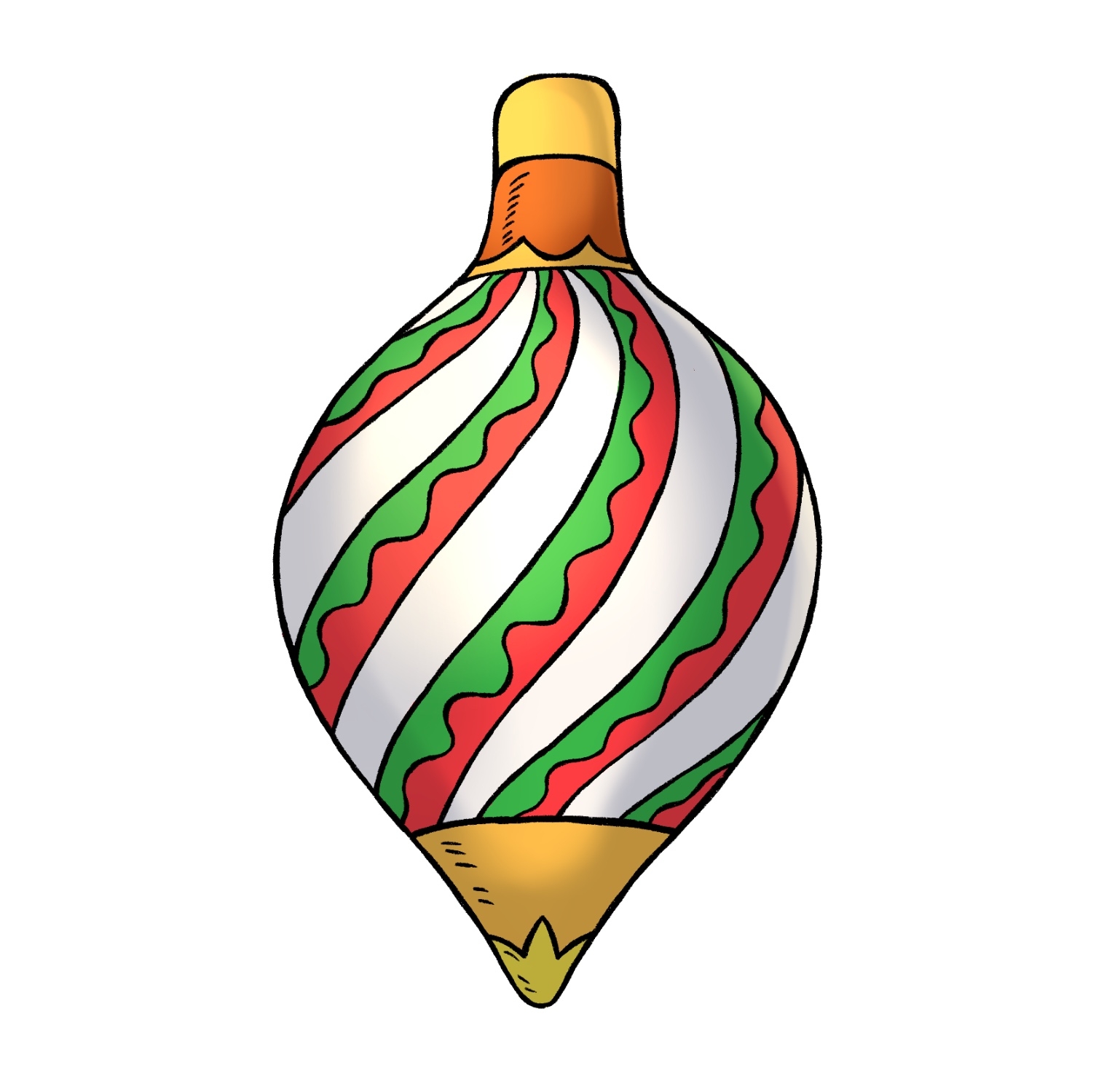 Christmas Ornament Drawing 4 Easy Steps The Graphics Fairy