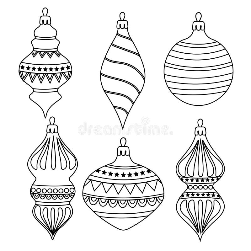 Christmas Ornament Line Art Stock Illustrations 57 170 Christmas 