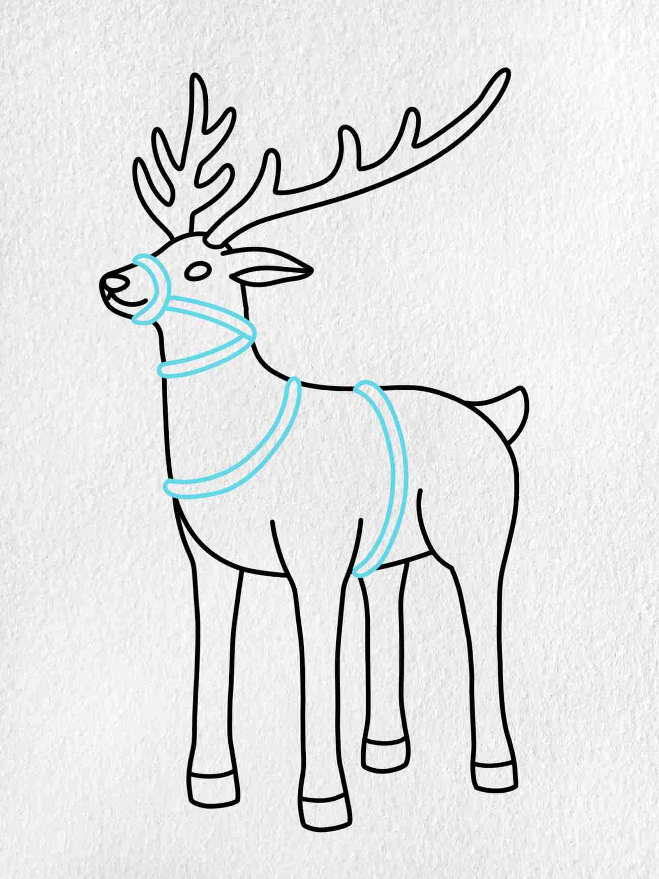 easy reindeer drawing