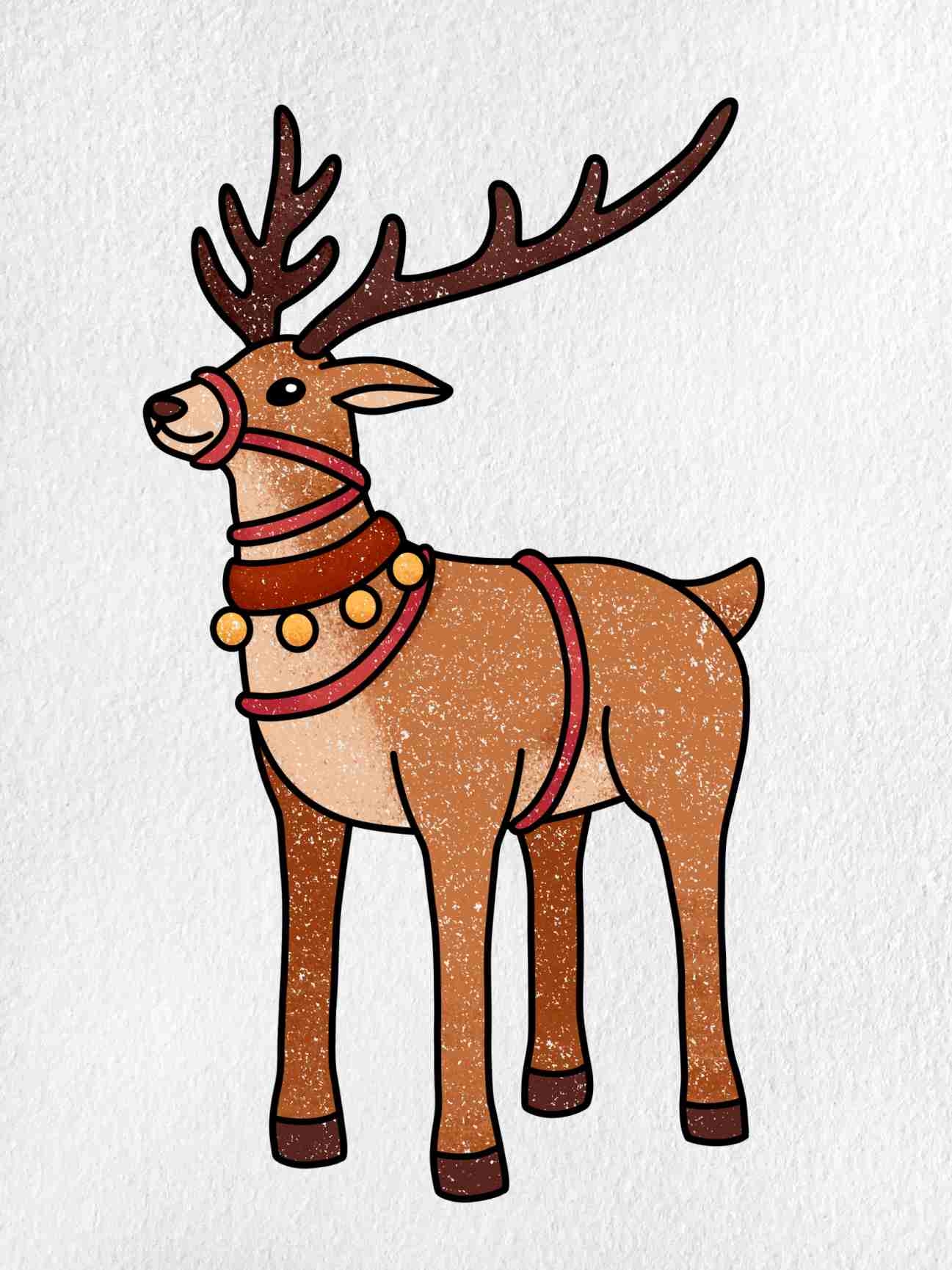 Christmas Reindeer Drawing easy HelloArtsy