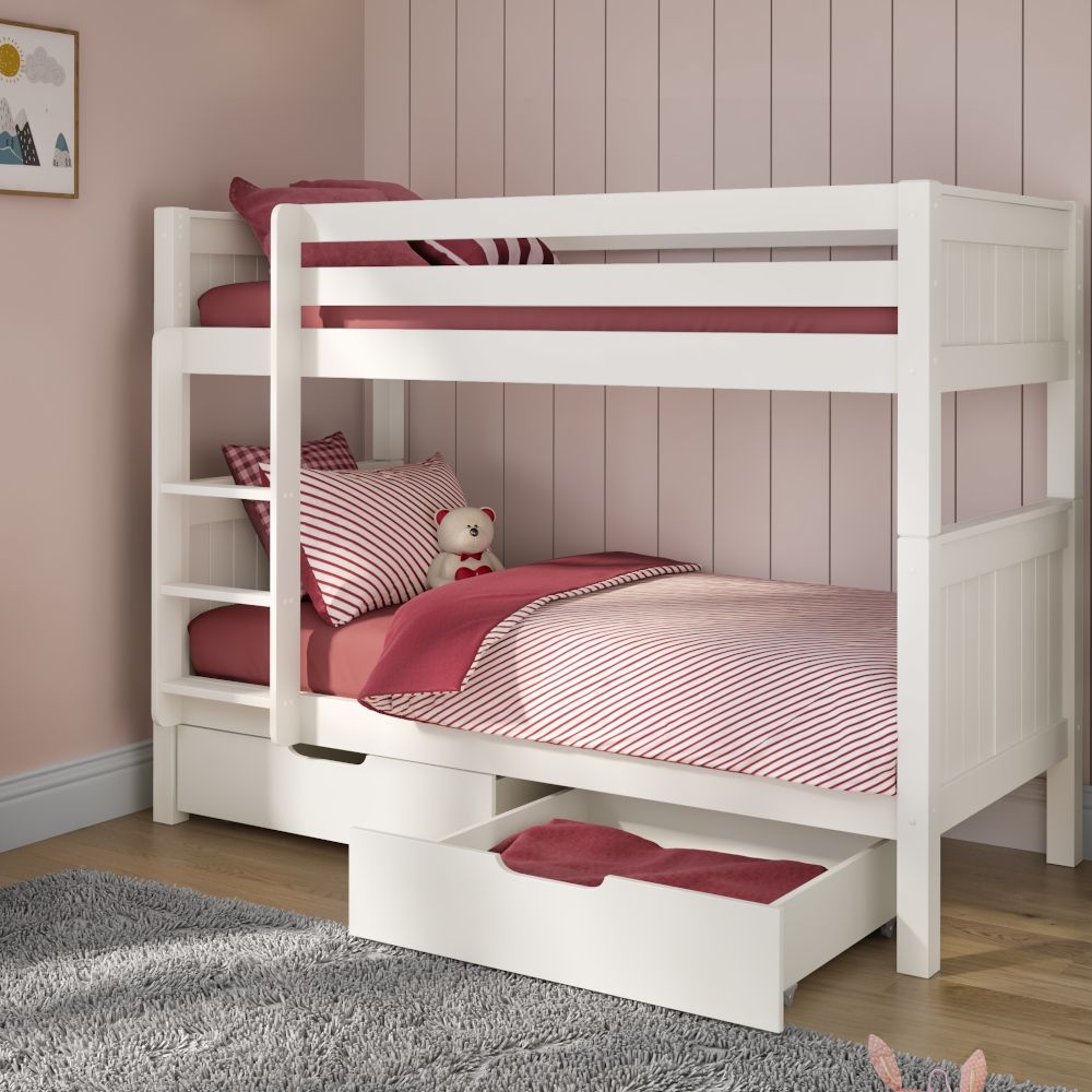 Classic Originals White Bunk Bed With A Pair Of Drawers