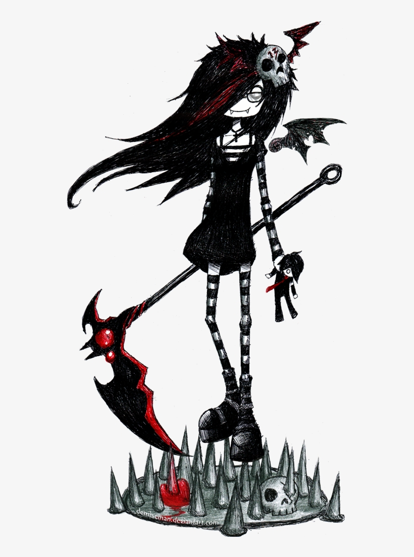 Clip Royalty Free Gothic Drawing Demon Vampire Demiseman Emo Art Style Girl Transparent PNG 561x1031 Free Download On NicePNG