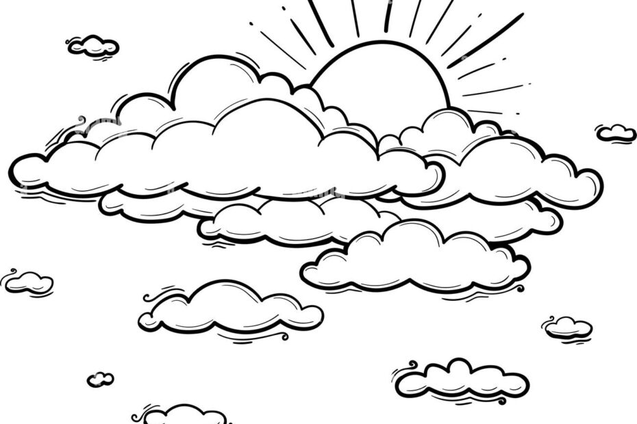 Cloud Line Drawing Hi res Stock Photography And Images Alamy