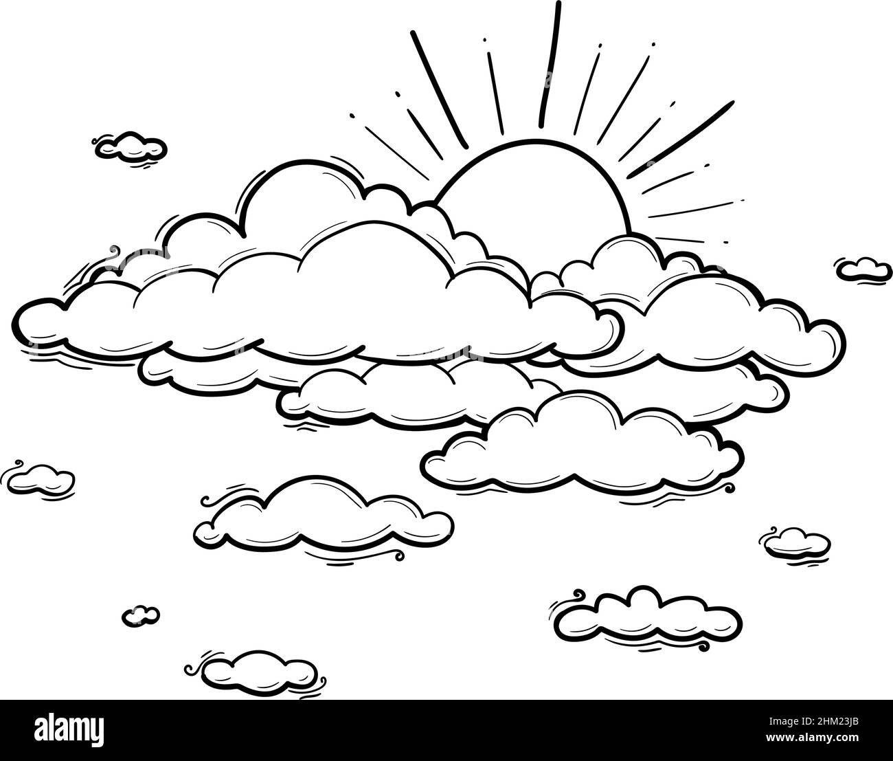 Cloud Line Drawing Hi res Stock Photography And Images Alamy