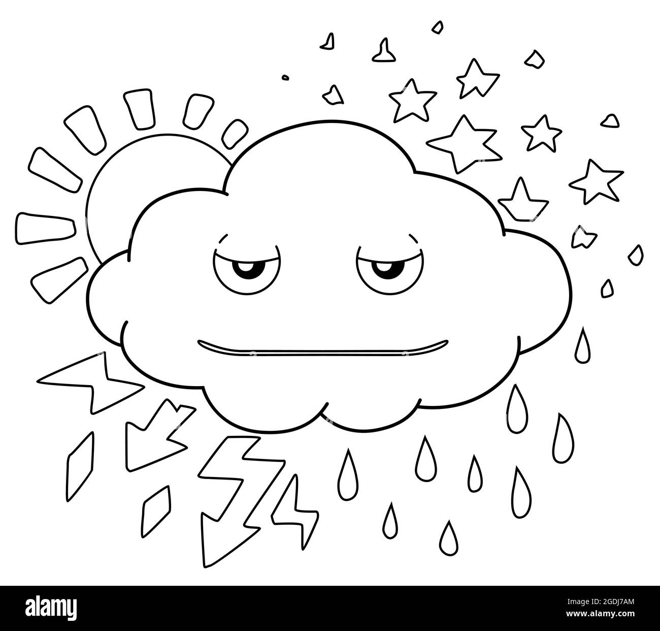 Cloud Line Drawing Hi res Stock Photography And Images Alamy