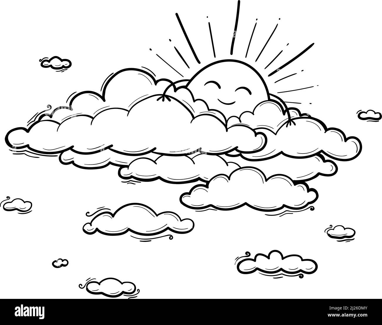 Cloud Line Drawing Hi res Stock Photography And Images Alamy