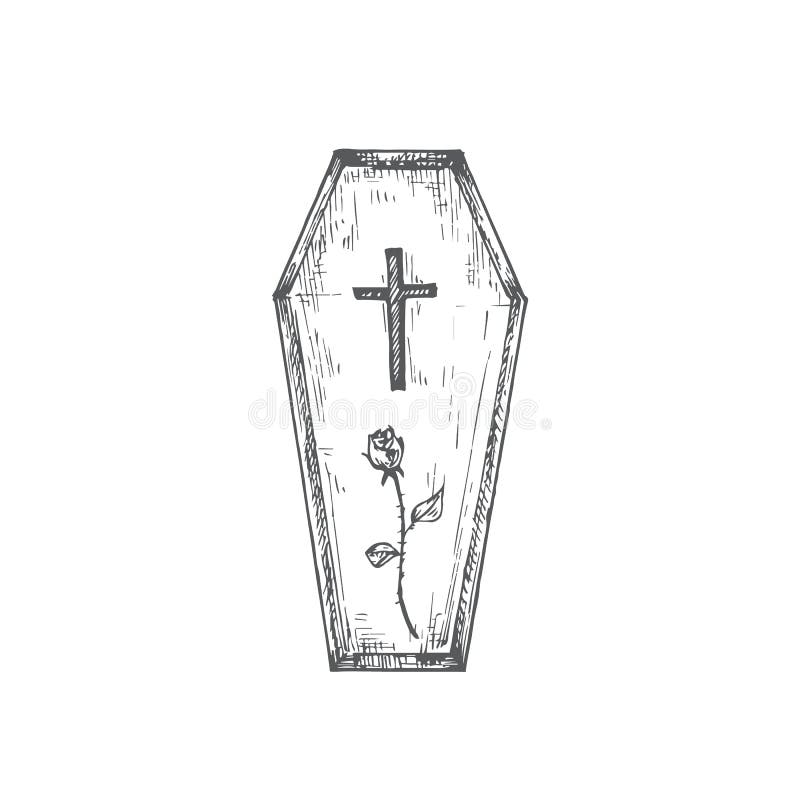 Coffin Sketch Stock Illustrations 1 019 Coffin Sketch Stock 