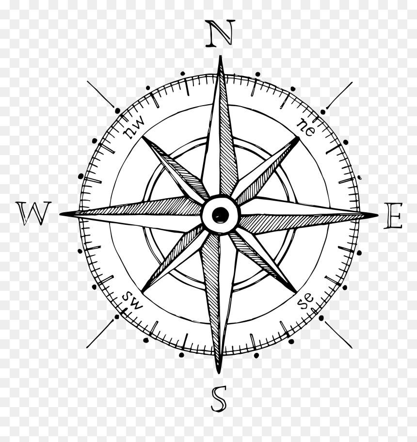 compass rose drawing