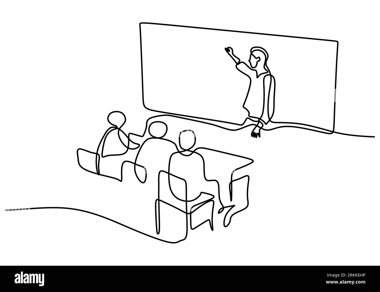 Continuous One Line Drawing Of A Teacher Explaining Student At Classroom The Concept Of Back To School Study Education Hand Drawn Line Art Minimalis Stock Vector Image U0026 Art Alamy
