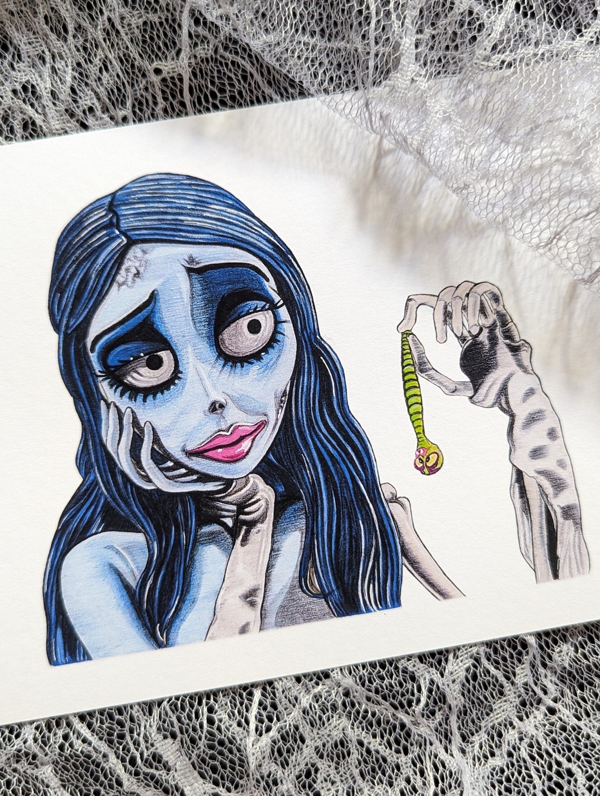 Corpse Bride Art Print Emily Tim Burton Etsy