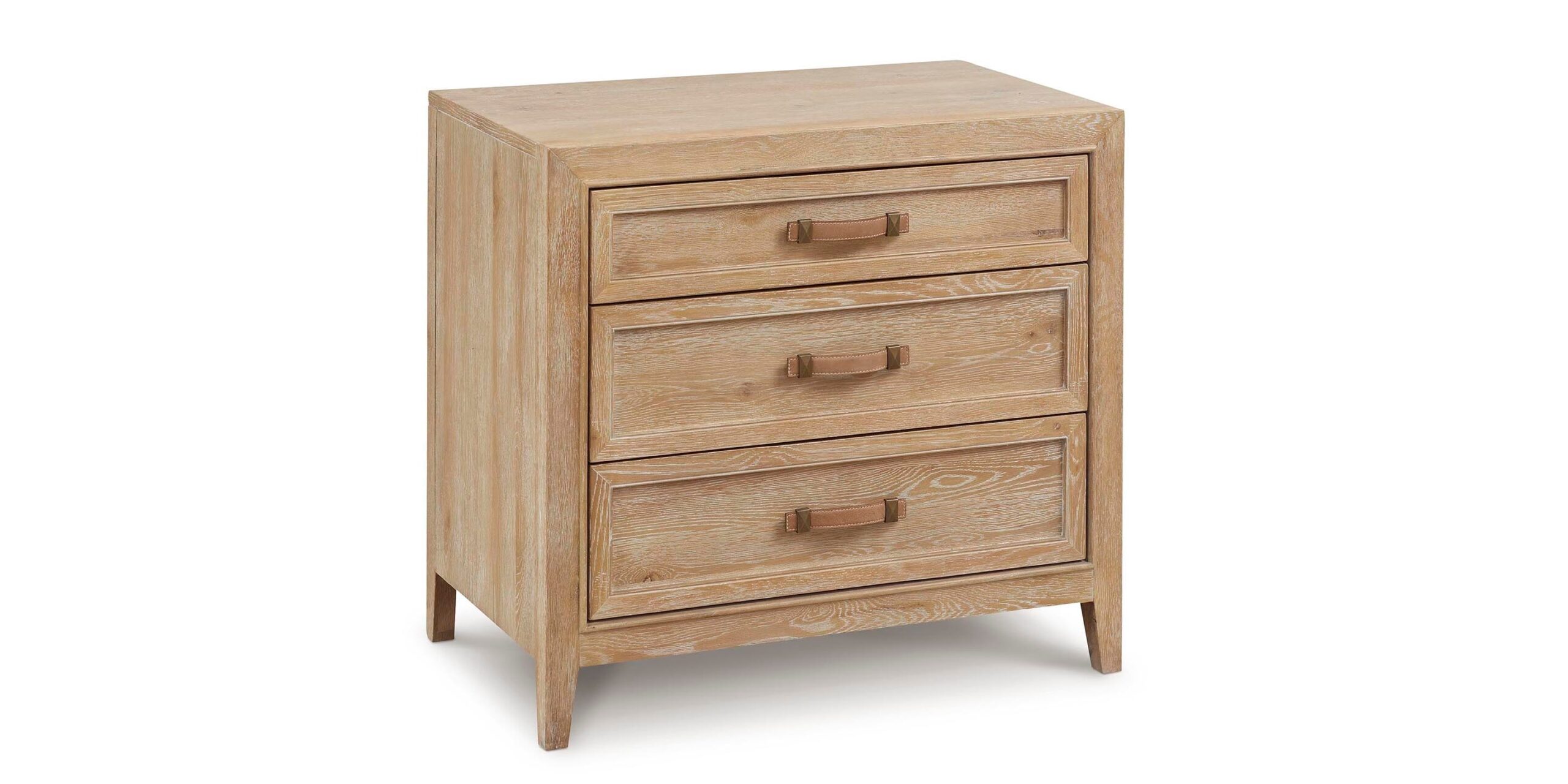 Courtland 3 Drawer Nightstand In Brown L 19