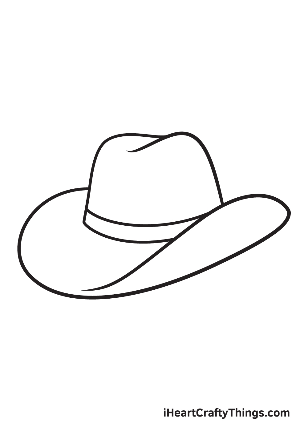 Cowboy Hat Drawing How To Draw A Cowboy Hat Step By Step