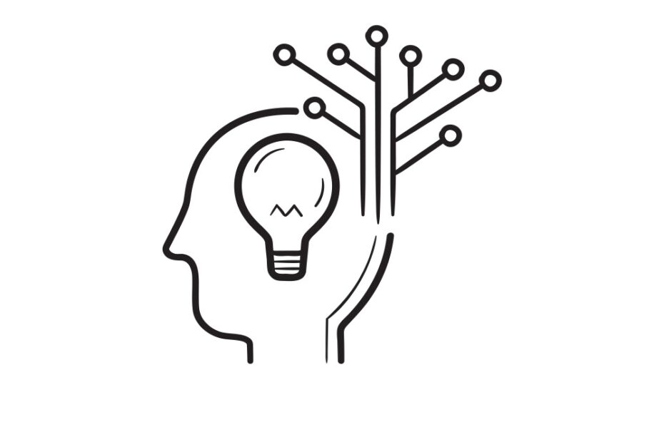 Creative Artificial Intelligence Hand Drawn Vector Image